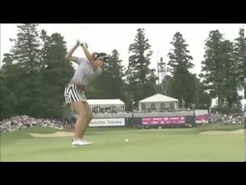 女子ゴルフ木戸愛 感動の初優勝　・・にしてもパンチラ寸前でドキドキ！！