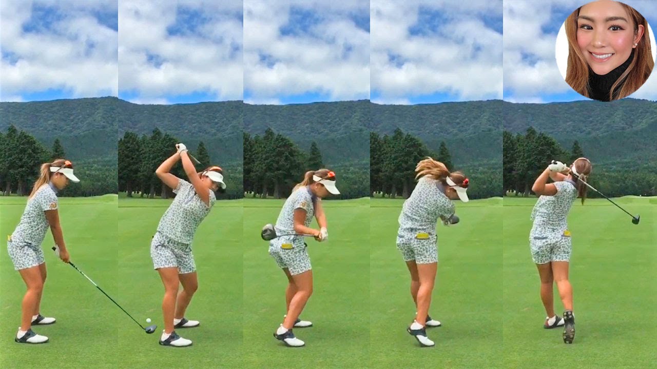 倉田珠里亜 Julia Kurata プロゴルファー DRIVER SHOT SLOW MOTION !!!
