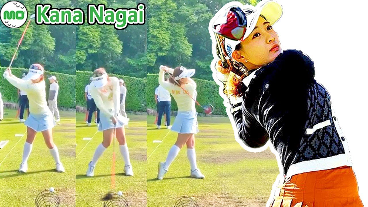 Nagai Kana 永井花奈 日本の女子ゴルフ スローモーションスイング!!!