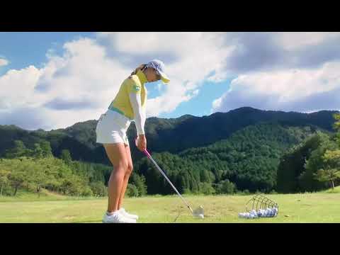 松田鈴英　ゴルフ スイング スローモーション