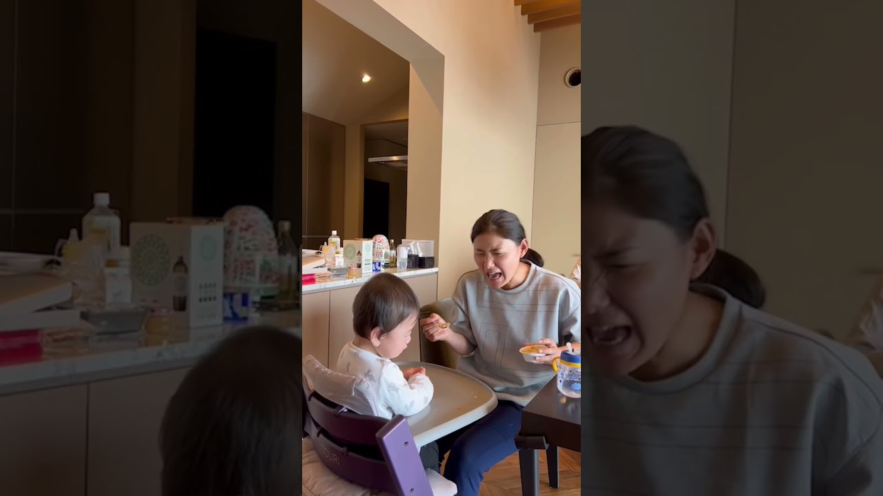 ハイテンション対決！！#Shorts #横峯さくら #子育て￼