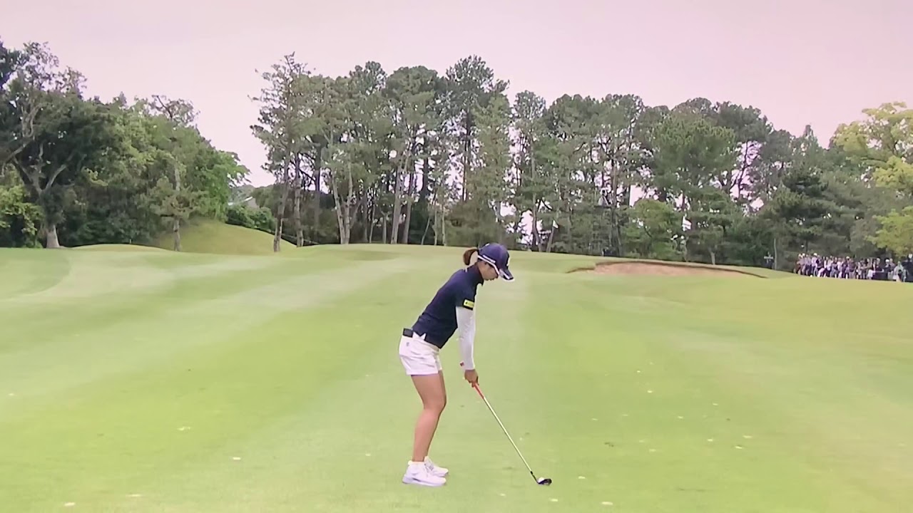 【ゴルフ】 金澤志奈 スローモーションスイング 2019 ほけんの窓口レディス 第2日