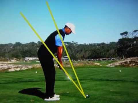 タイガーウッズ　アイアンスイング　後方からのスロー解析