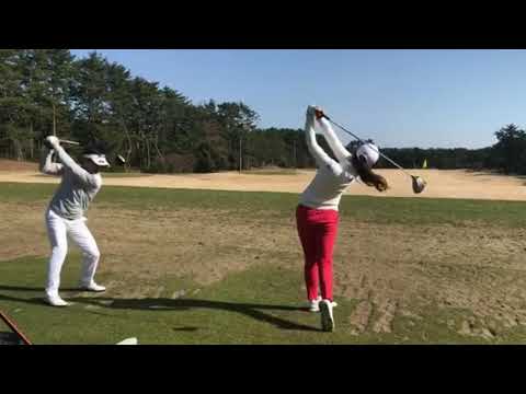 【ドライバースイング】脇元華（HanaWakimoto）スローモーションあり