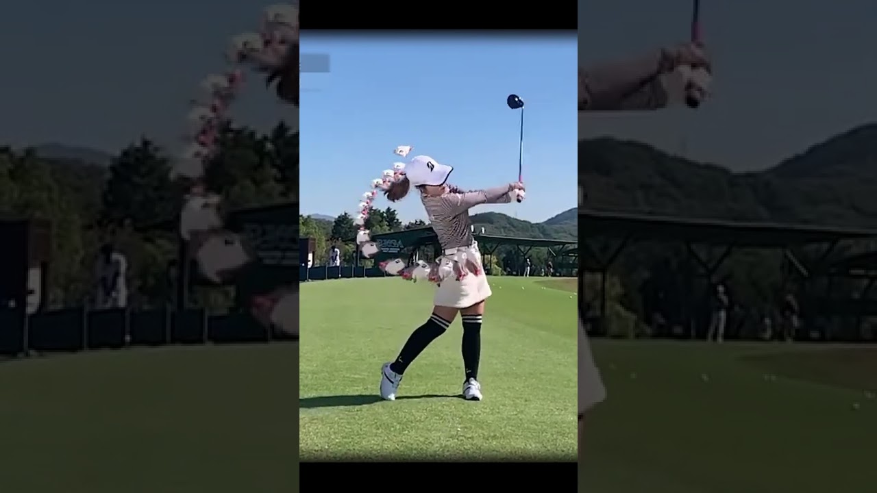 古江彩佳  正面スロー　賞金ランキング２位　hand-path  #shorts #golf
