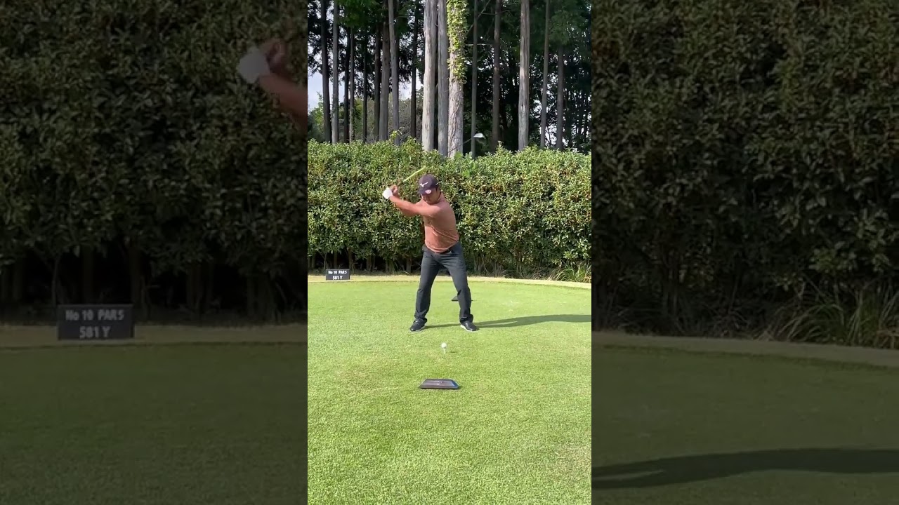 『源ちゃん』こと時松隆光プロのスイング正面とスロー再生　#shorts