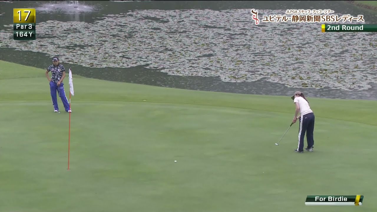首位を目指す井上りこ、なが〜〜いバーディーパットを狙うが、結果は？ [ユピテル・静岡新聞SBSレディース]