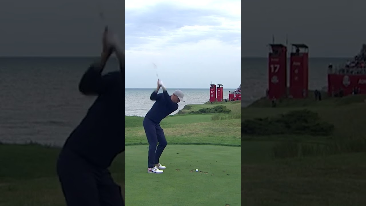 LISTEN to how Justin Thomas strikes the ball! 😍