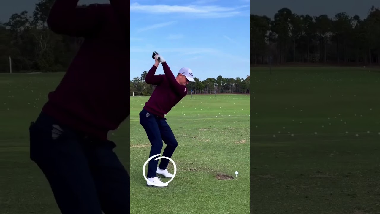 Justin Thomas hits perfect drive 🤯