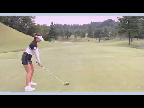 柏原明日架 ゴルフ スイング スローモーション