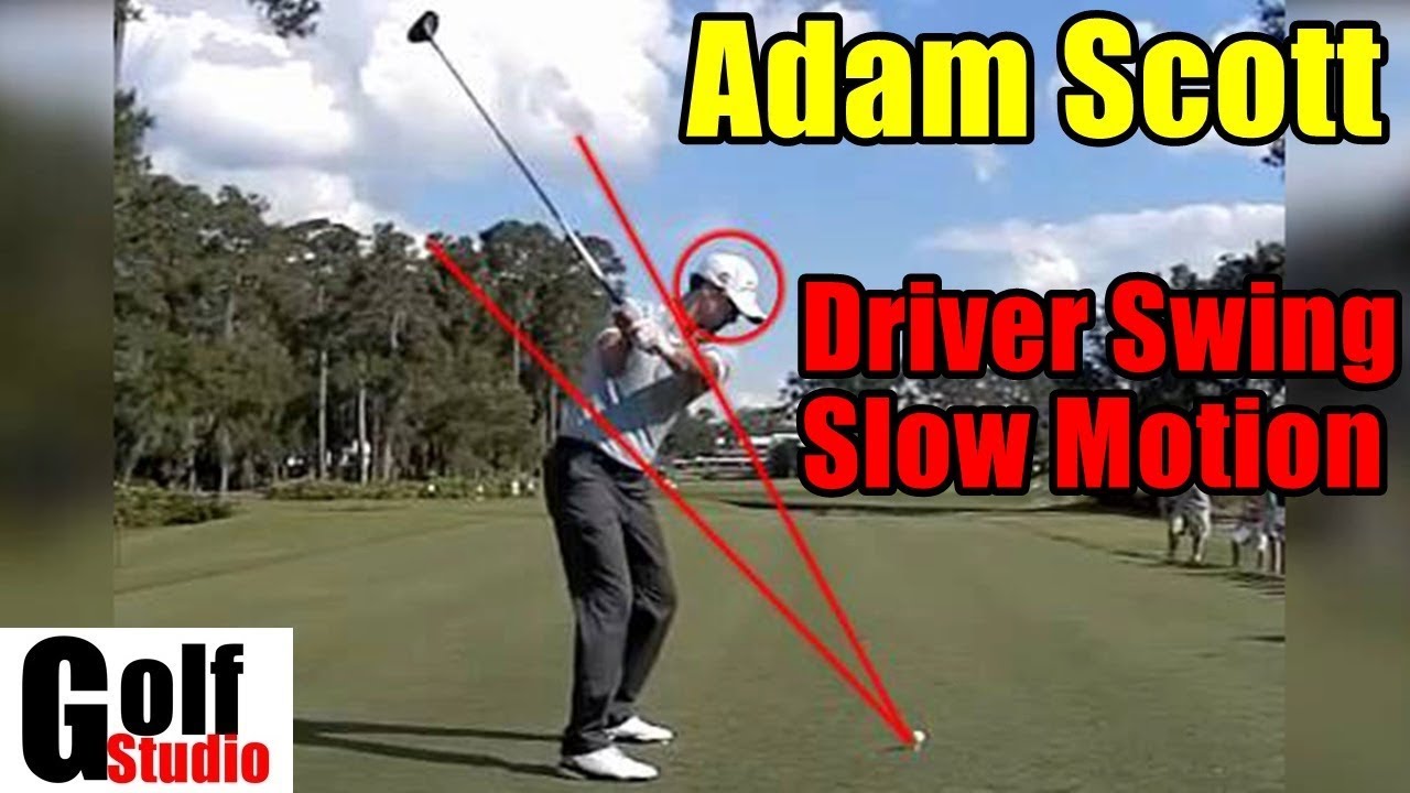 アダムスコットのドライバーショット！スローモーション 後方