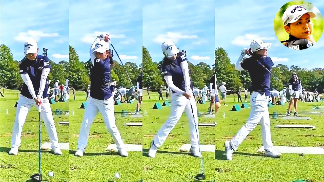 横峯さくら Sakura Yokomine プロゴルファー DRIVER SHOT SLOW MOTION !!!