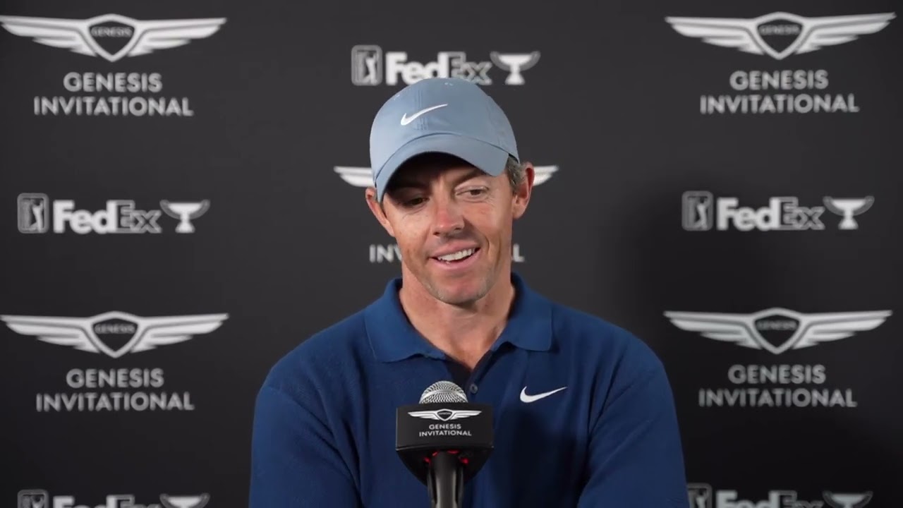 Rory McIlroy 木曜日のフラッシュ インタビュー 2023 The Genesis Invitational · Round 1