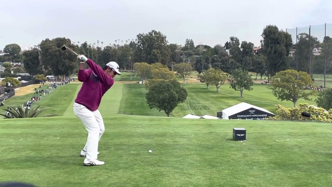 松山英樹が打つ🏌️‍♂️　ジェネシス招待2023 初日１番ホール