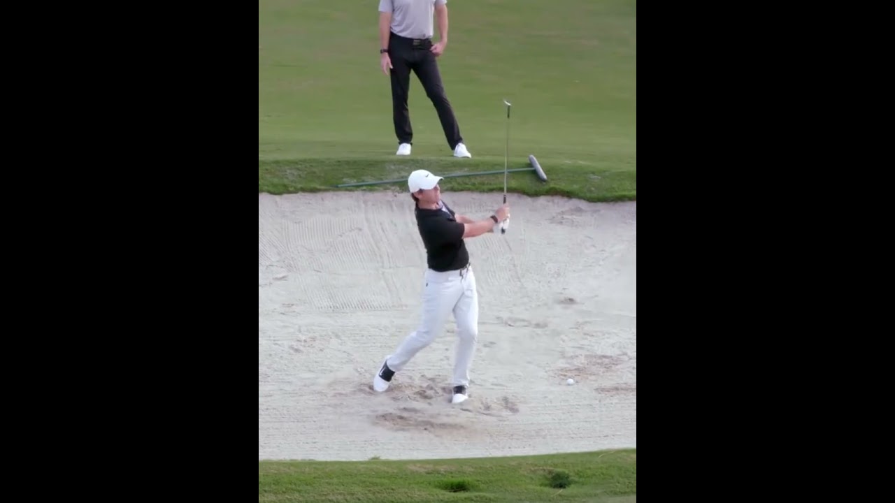 タイガーウッズさんよく見て❕　バンカーショットはこんなに打つんだ