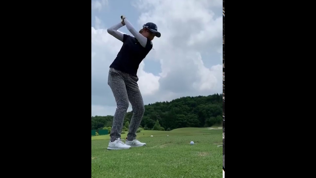 【サポートカーブログ】大里桃子 キレのあるアイアンショット