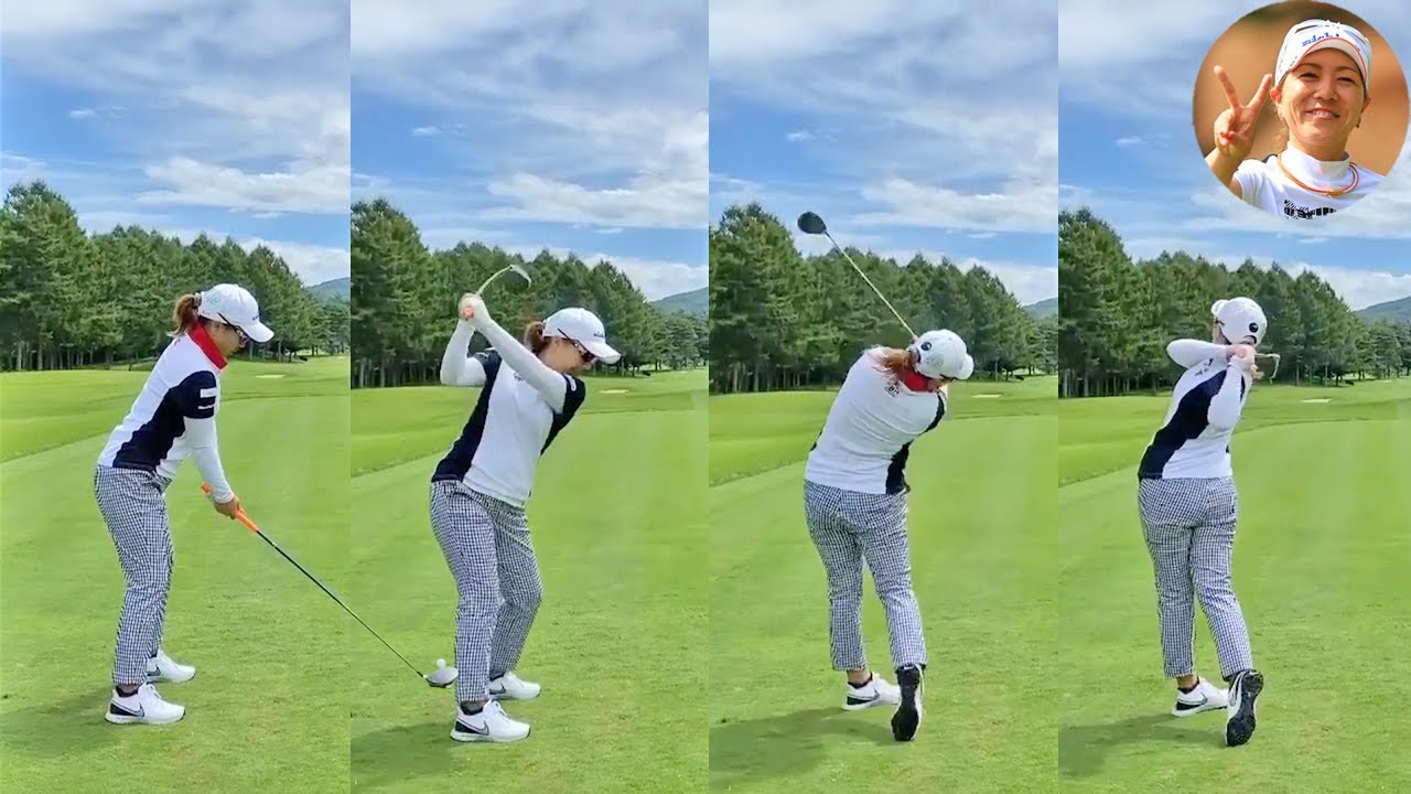 宮里美香 Mika Miyazato プロゴルファー DRIVER SHOT SLOW MOTION !!!