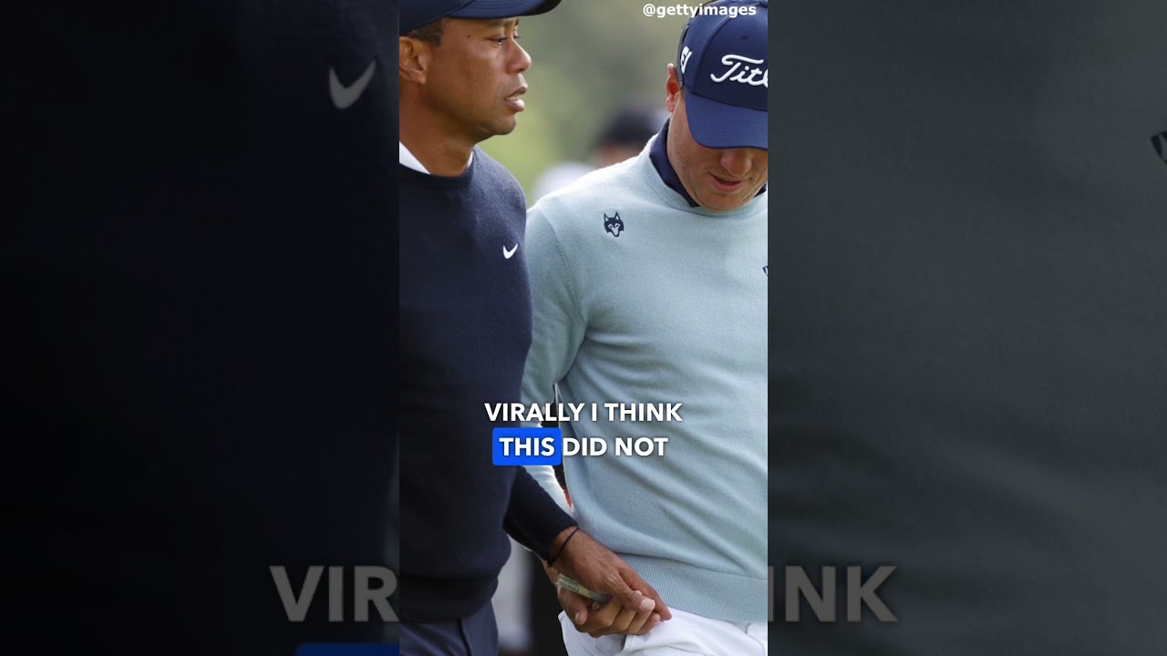 タイガー・ウッズがジャスティン・トーマスとイタズラ #golf #pga #tiger #tigerwoods