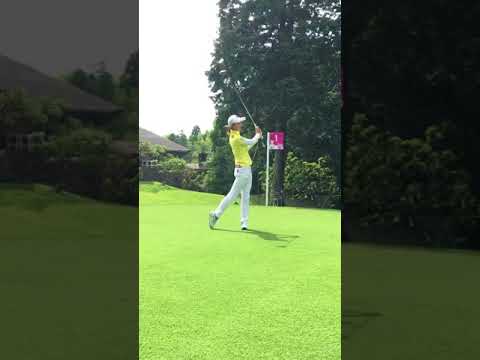 【プロサポートカーブログ】松田鈴英 練習ラウンド ティーショット