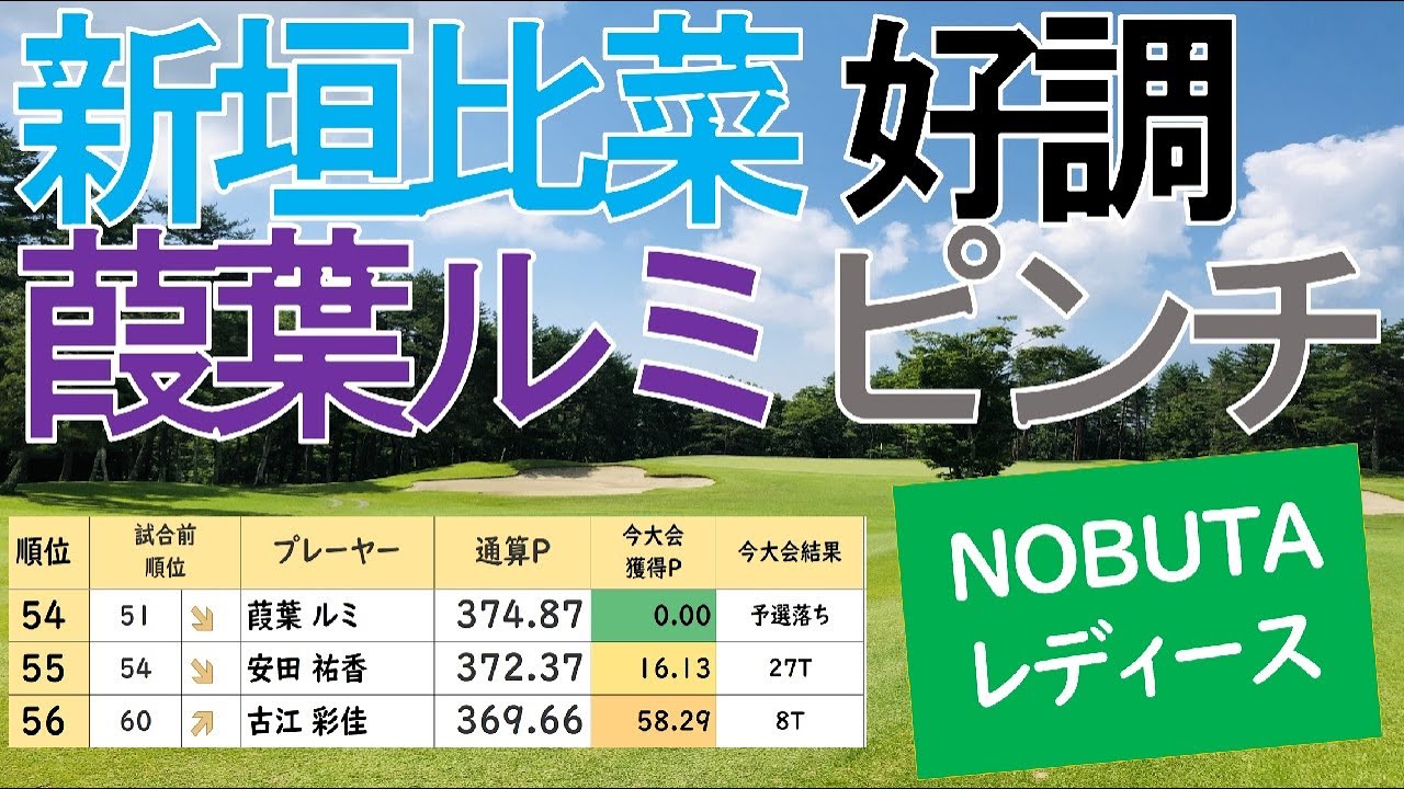 (51位～)新垣比菜4戦連続予選通過で調子上昇!!その陰で葭葉ルミがずるずる下落・・・【NOBUTA GROUP レディース】