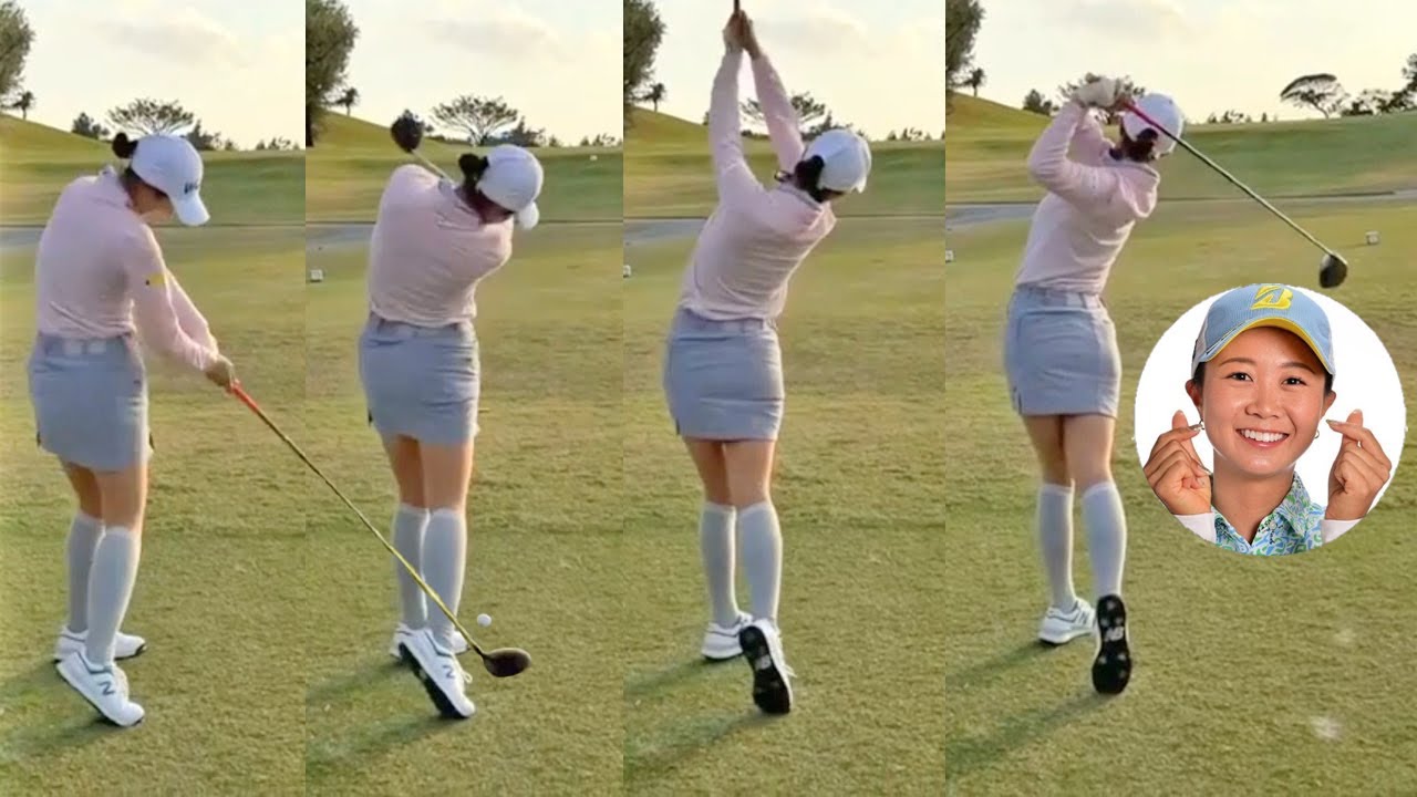 金澤志奈 プロゴルファー ドライバーショットDRIVER SHOT SLOW MOTION !!! 시나 카나자와 프로 드라이버샷