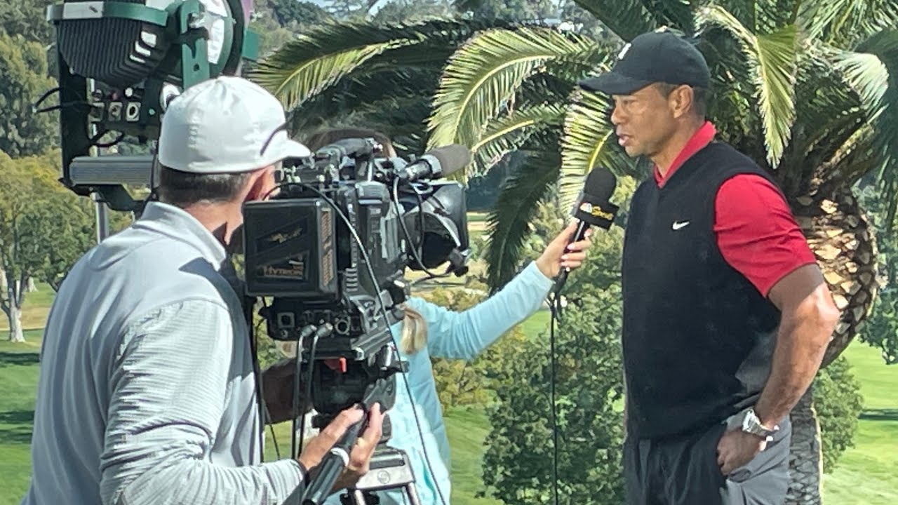 タイガー・ウッズにヒーローインタビュー