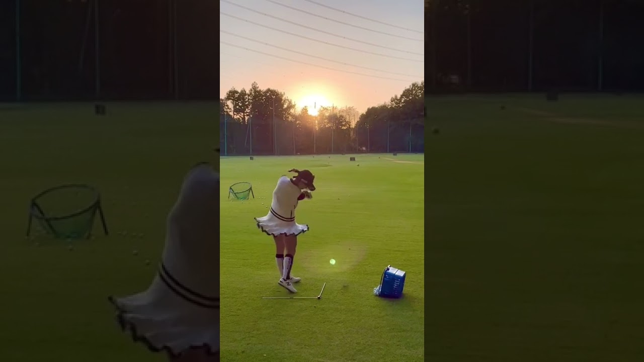 植手桃子プロ アイアンショット　#ゴルフスイング #女子プロ #アイアンショット