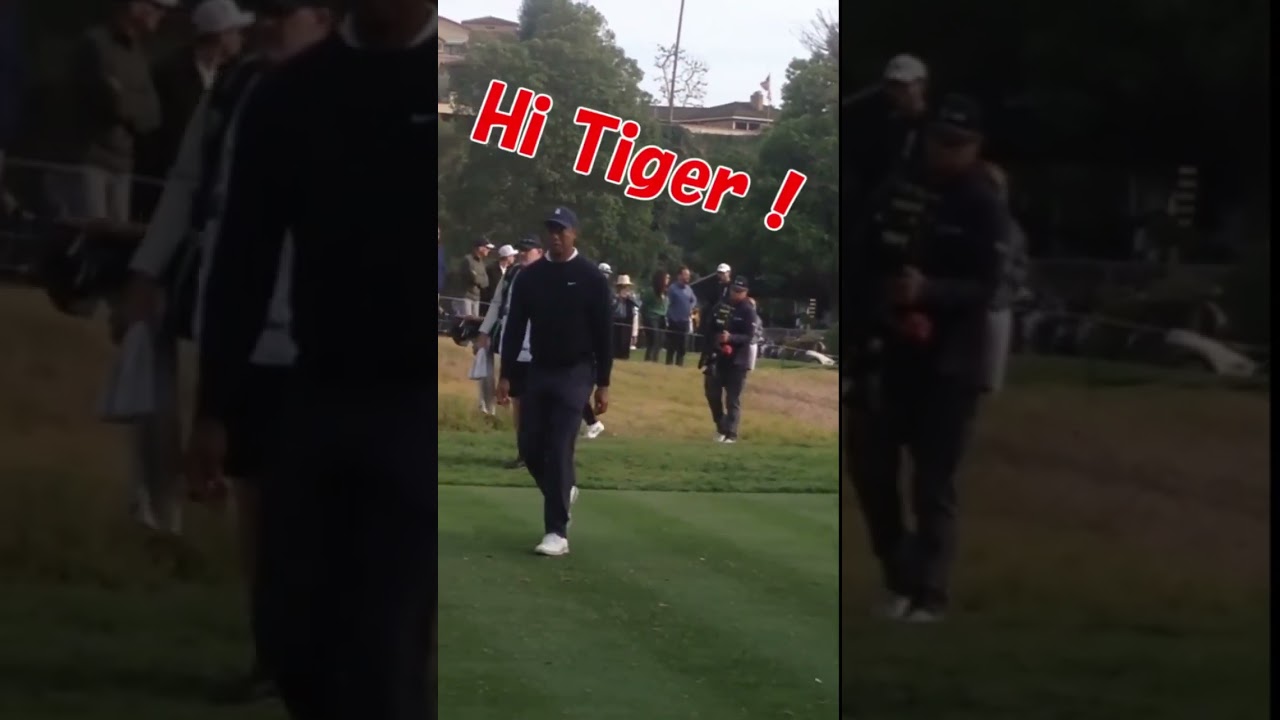 【超貴重！】タイガーウッズがいきなり目の前に！Rare! Welcome back Tiger Woods!