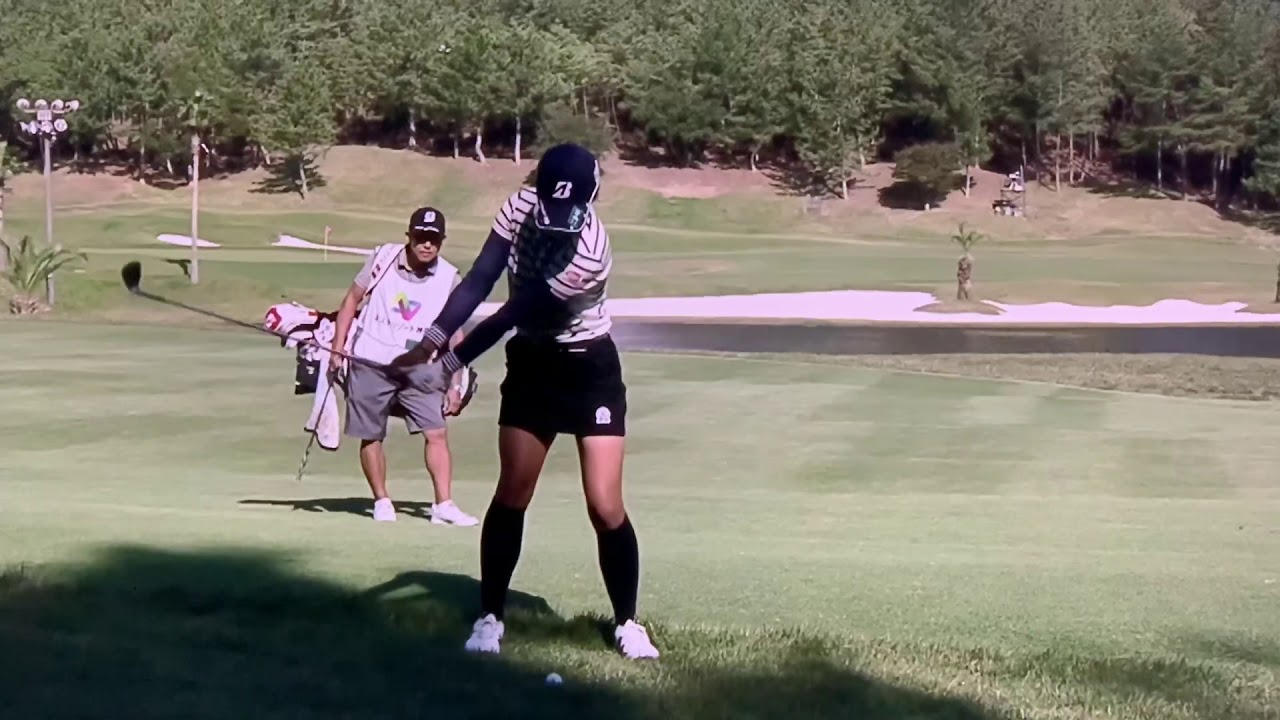 【ゴルフ】 松田鈴英 スローモーションスイング 2018 NOBUTA GROUP マスターズ GC レディス 最終日