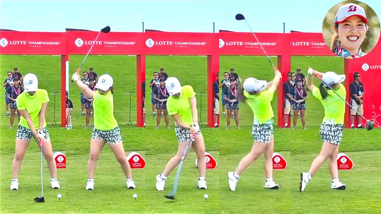 古江彩佳 Ayaka Furue プロゴルファー DRIVER SHOT SLOW MOTION !!!