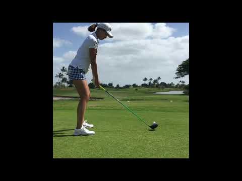 【脚に目がいっちゃいます】木戸愛（Megumi Kido）ドライバースイング　　スローモーションあり