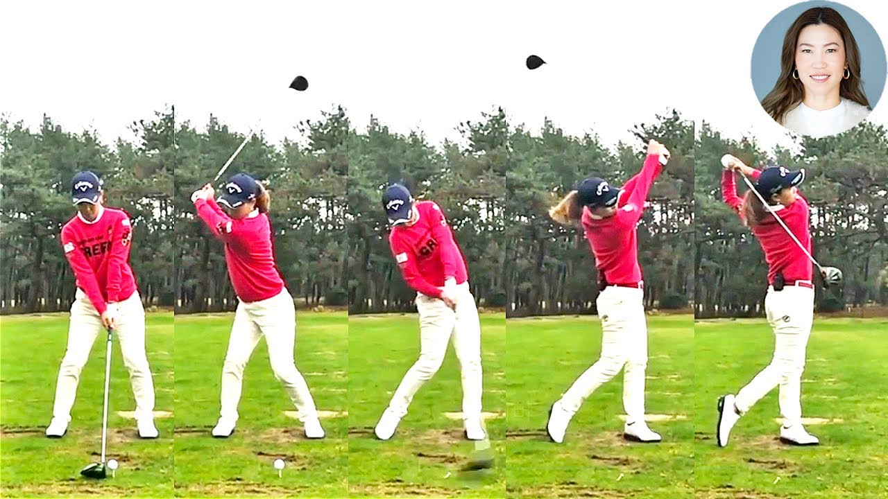 上田桃子 Momoko Ueda プロゴルファー DRIVER SHOT SLOW MOTION !!!