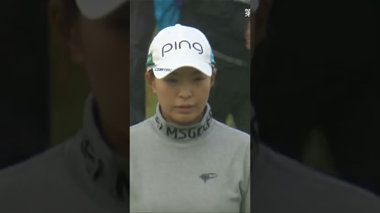 【渋野日向子】ペタピン！全英女子 初日 3番ホール セカンドショット⛳️#ABEMA #全英女子オープン #shorts