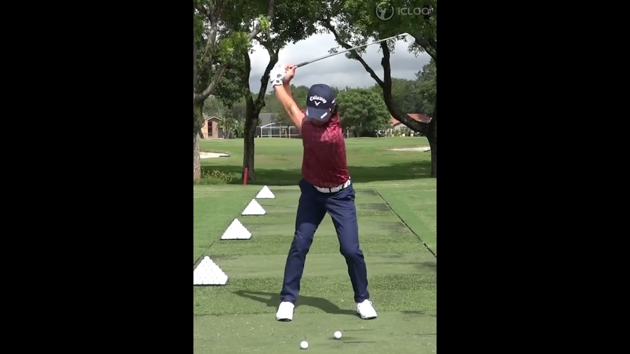 石川遼６番アイアン正面スイング