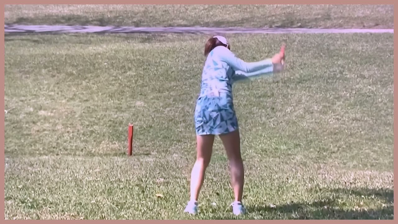 【ゴルフ】 新垣比菜　スイング