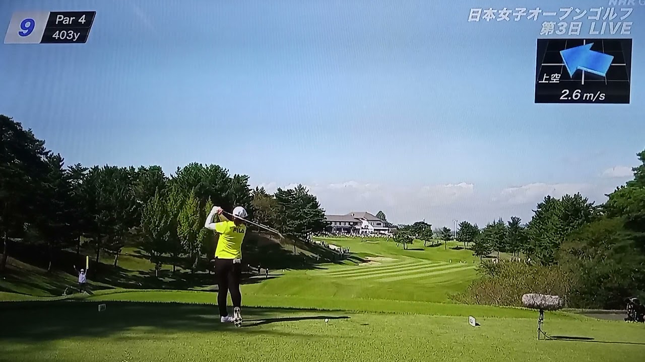 【ギャラリーマナー違反】【子供絶叫】素振りの度に絶叫！西郷真央選手集中出来ずにミスショット！解説も困りコメント　2021日本女子オープン