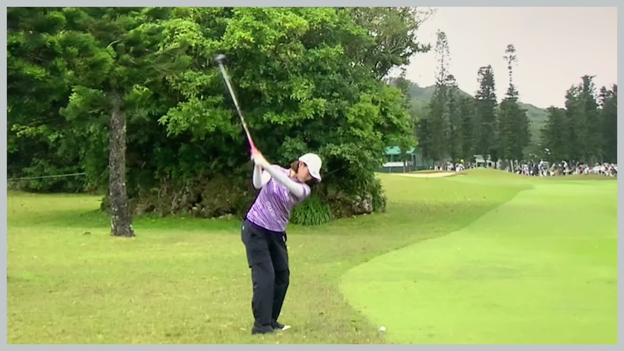 【ゴルフ】 新垣比菜　スイング