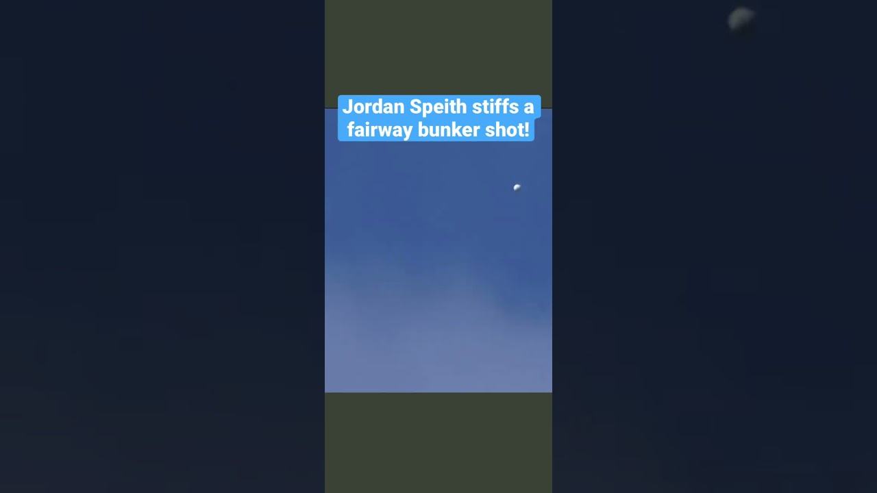 Jordan Speith stiffs a fairway bunker shot! #jordanspieth #golf #tomgillisgolf #shorts