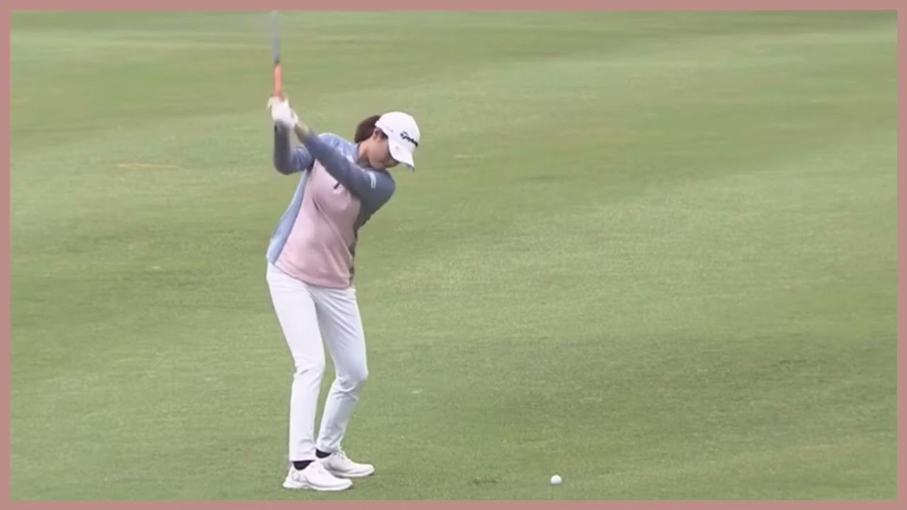 【ゴルフ】 新垣比菜　スイング