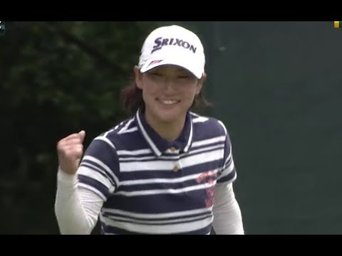 バンカーから芸術的なチップインバーディー！静岡県出身の小林由枝が魅せた！！[ユピテル・静岡新聞SBSレディース]