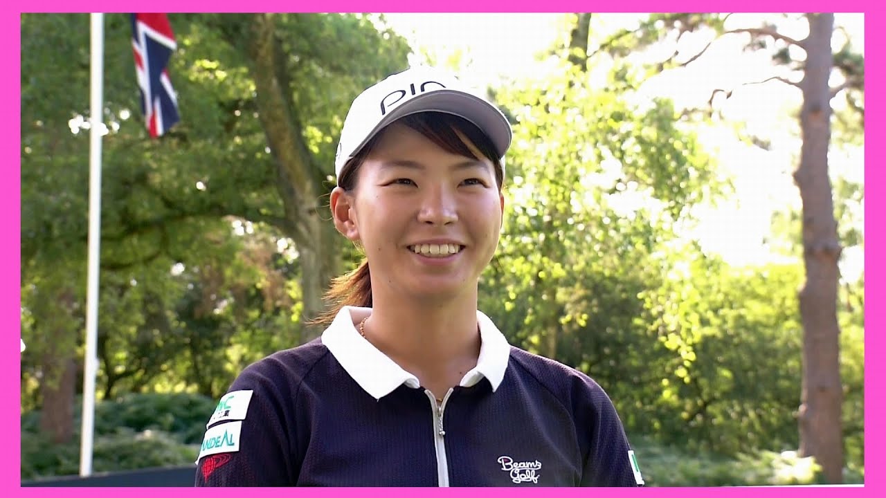 AIG全英女子オープン 大会前 ウォーバーンGC 初練習ラウンド後インタビュー【渋野日向子】