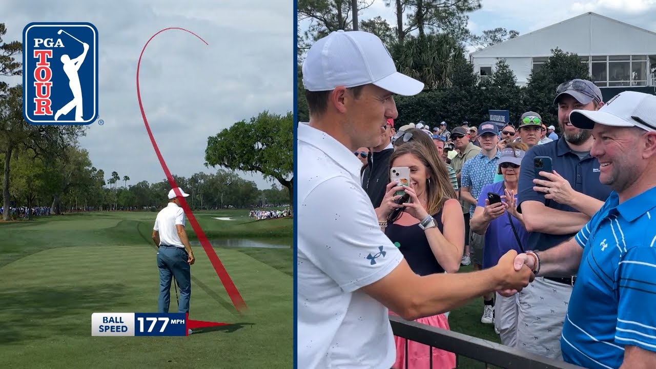 Jordan Spieth gets RIDICULOUS bounce off fan, makes eagle to make cut