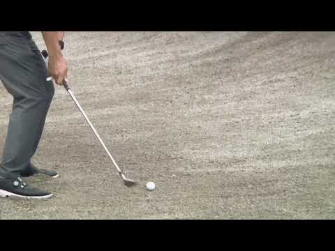 石川遼プロ　バンカーショット