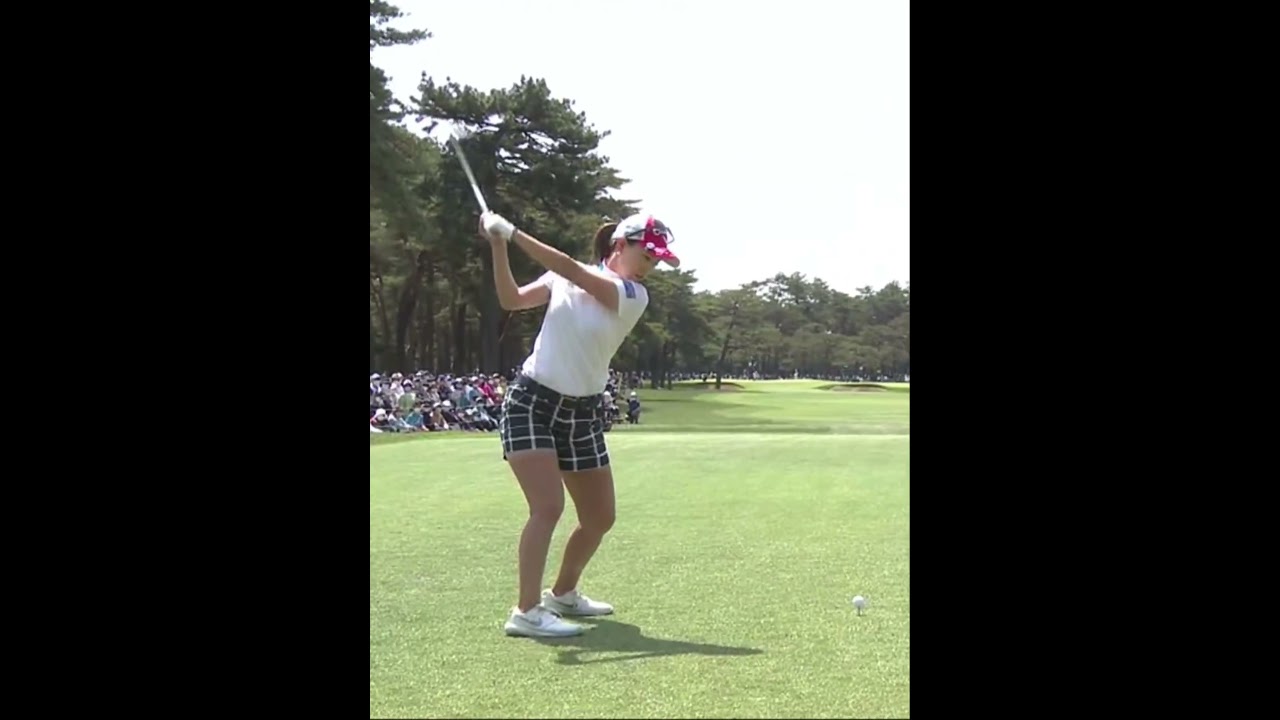 【上田桃子 2007年賞金女王のドライバーショット】ゴルフ　スイング　ゴルフスイング　初心者　スロー　スローモーション　アイアン　女子プロ　MCS　2023.03 #shorts