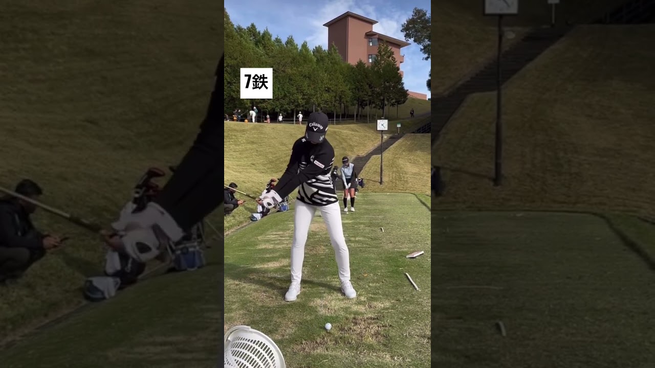 柏原明日架 7アイアン  #shorts #golf #golfswing #ゴルフ #女子ゴルフ