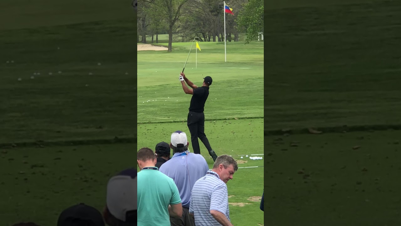 タイガーウッズの練習風景 全米プロゴルフ選手権