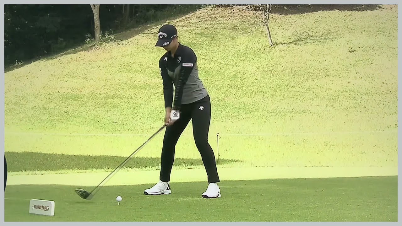 【ゴルフ】 柏原明日架　スイング