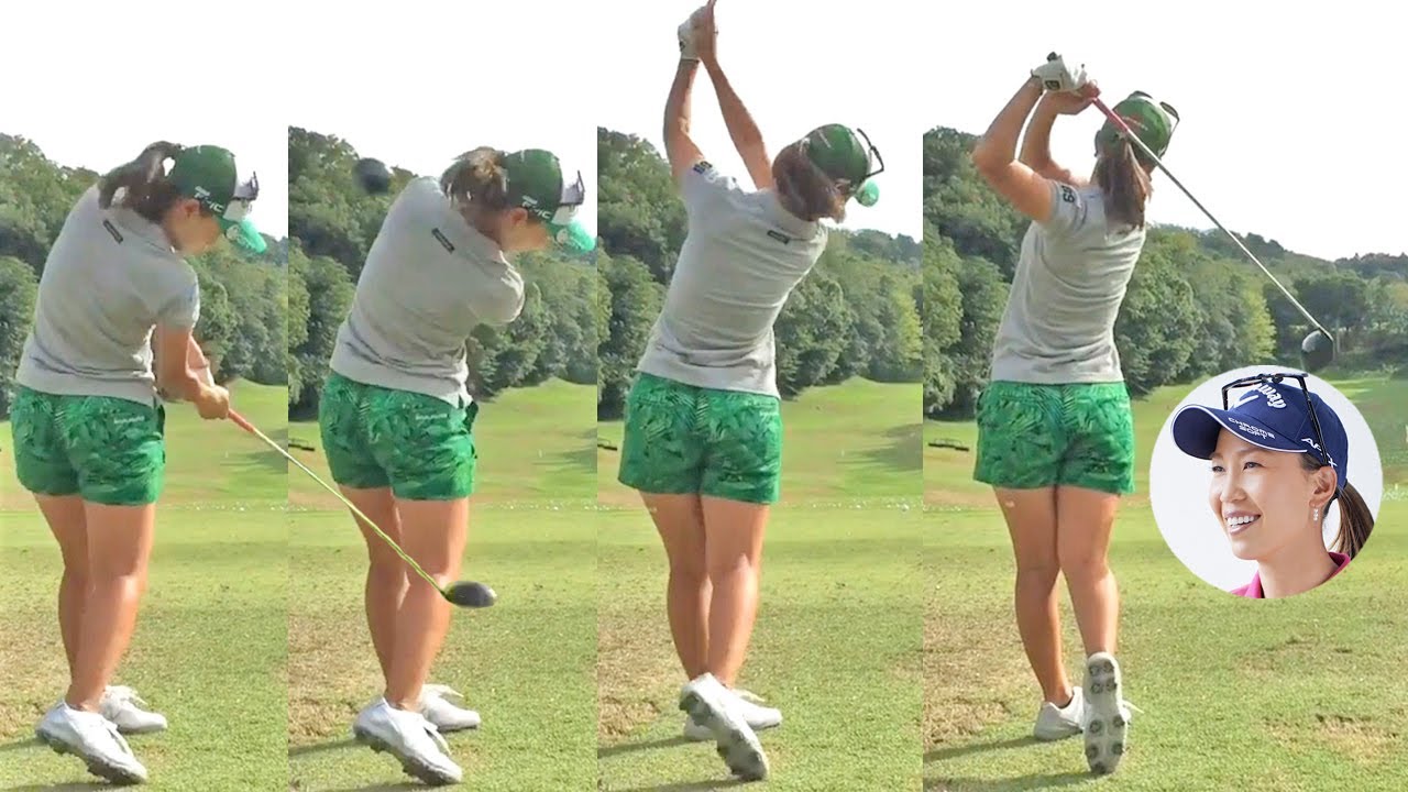 上田桃子 プロゴルファー ドライバーショットDRIVER SHOT SLOW MOTION !!! 모모코 우에다 프로 드라이버샷