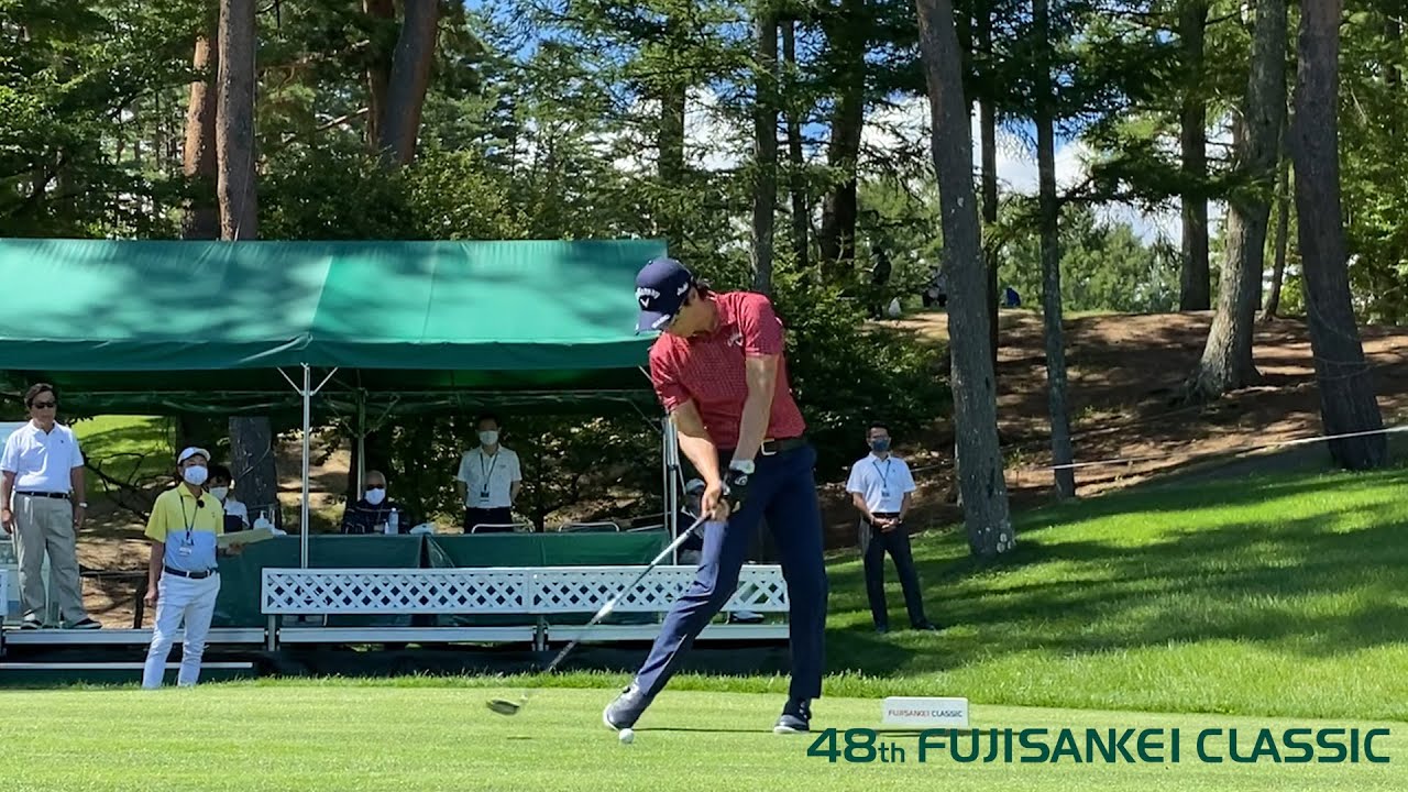 【男子ゴルフ】小斉平優和、海老根文博、石川遼のスタートホールティショット！48thフジサンケイクラシック 3rd Round