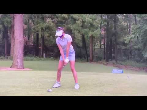 原英莉花　ゴルフ スイング スローモーション